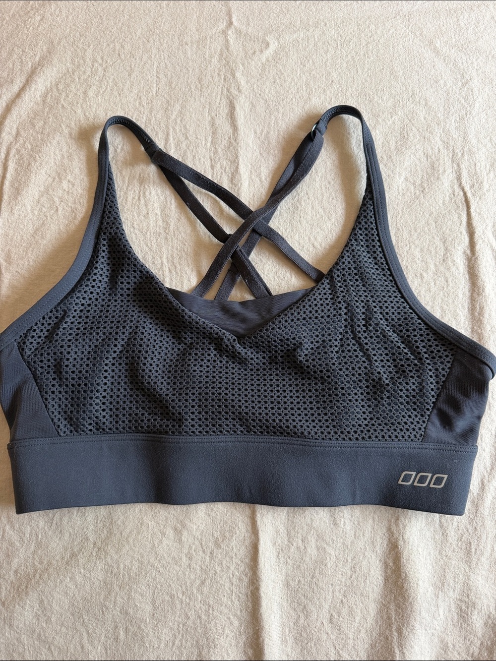 Lorna Jane Black Mesh Crossback Sports Bralette